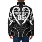 Custom Aotearoa Ngati Raukawa Padded Jacket Maori Tribal Pattern