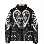 Custom Aotearoa Ngati Raukawa Padded Jacket Maori Tribal Pattern