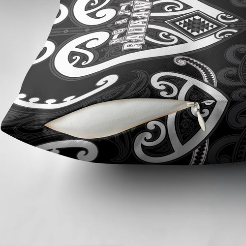 Aotearoa Ngati Raukawa Pillow Cover Maori Tribal Pattern