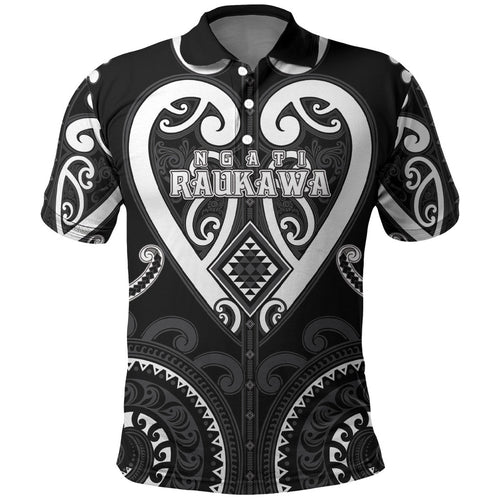 Custom Aotearoa Ngati Raukawa Polo Shirt Maori Tribal Pattern