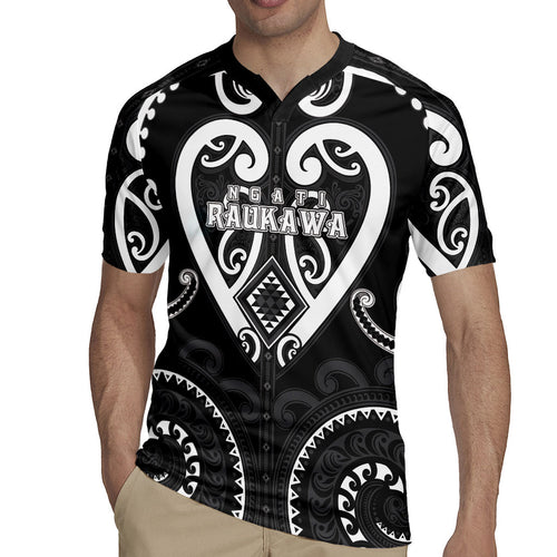 Custom Aotearoa Ngati Raukawa Rugby Jersey Maori Tribal Pattern
