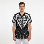 Custom Aotearoa Ngati Raukawa Scrub Top Maori Tribal Pattern