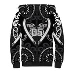 Custom Aotearoa Ngati Raukawa Sherpa Hoodie Maori Tribal Pattern