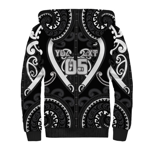 Custom Aotearoa Ngati Raukawa Sherpa Hoodie Maori Tribal Pattern