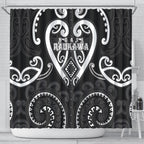 Aotearoa Ngati Raukawa Shower Curtain Maori Tribal Pattern