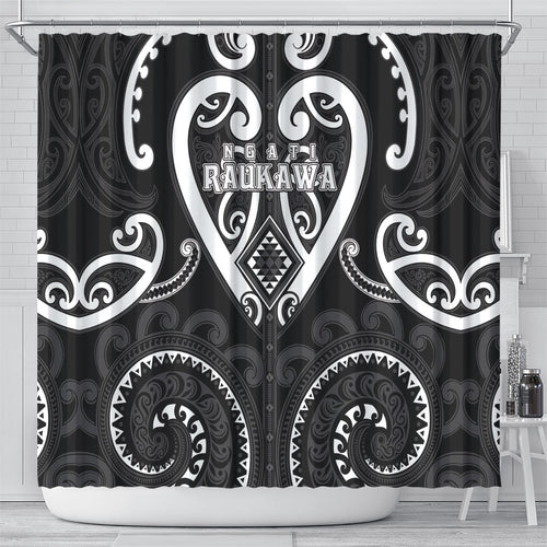 Aotearoa Ngati Raukawa Shower Curtain Maori Tribal Pattern