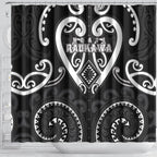 Aotearoa Ngati Raukawa Shower Curtain Maori Tribal Pattern