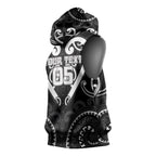 Custom Aotearoa Ngati Raukawa Sleeveless Hoodie Maori Tribal Pattern