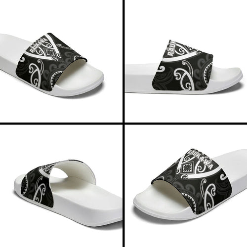 Aotearoa Ngati Raukawa Slide Sandals Maori Tribal Pattern