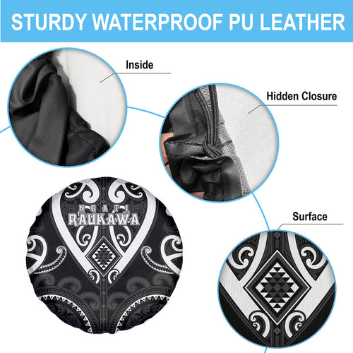 Aotearoa Ngati Raukawa Spare Tire Cover Maori Tribal Pattern