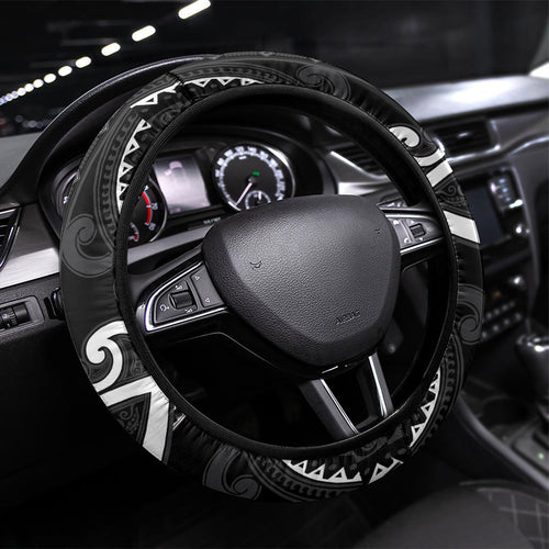 Aotearoa Ngati Raukawa Steering Wheel Cover Maori Tribal Pattern