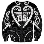 Custom Aotearoa Ngati Raukawa Sweatshirt Maori Tribal Pattern