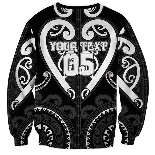 Custom Aotearoa Ngati Raukawa Sweatshirt Maori Tribal Pattern