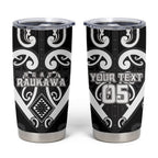 Custom Aotearoa Ngati Raukawa Tumbler Cup Maori Tribal Pattern