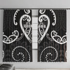 Aotearoa Ngati Raukawa Window Curtain Maori Tribal Pattern