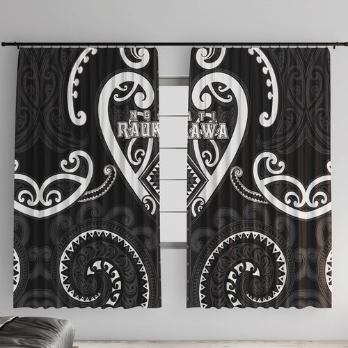 Aotearoa Ngati Raukawa Window Curtain Maori Tribal Pattern