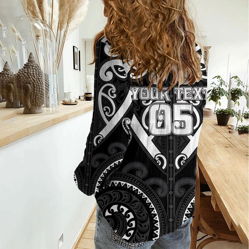Custom Aotearoa Ngati Raukawa Women Casual Shirt Maori Tribal Pattern