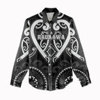 Custom Aotearoa Ngati Raukawa Women Casual Shirt Maori Tribal Pattern