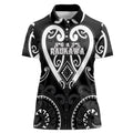 Custom Aotearoa Ngati Raukawa Women Polo Shirt Maori Tribal Pattern