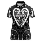 Custom Aotearoa Ngati Raukawa Women Polo Shirt Maori Tribal Pattern