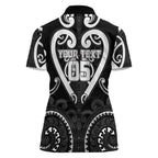 Custom Aotearoa Ngati Raukawa Women Polo Shirt Maori Tribal Pattern