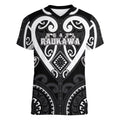 Custom Aotearoa Ngati Raukawa Women V-Neck T-Shirt Maori Tribal Pattern