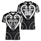 Custom Aotearoa Ngati Raukawa Women V-Neck T-Shirt Maori Tribal Pattern