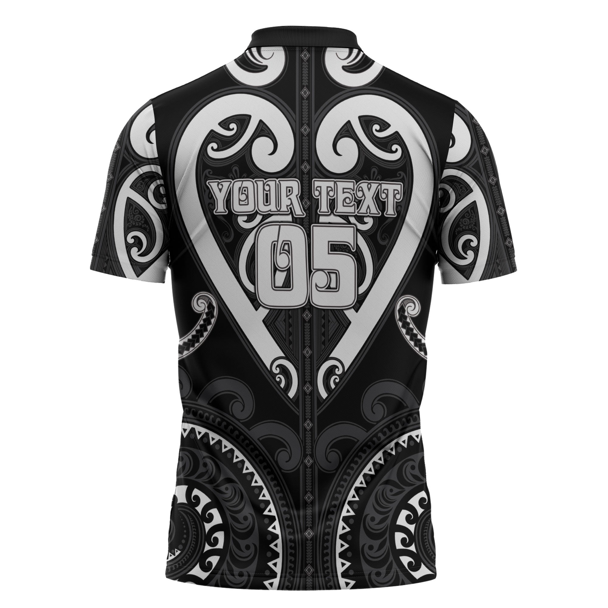Custom Aotearoa Ngati Raukawa Zipper Polo Shirt Maori Tribal Pattern