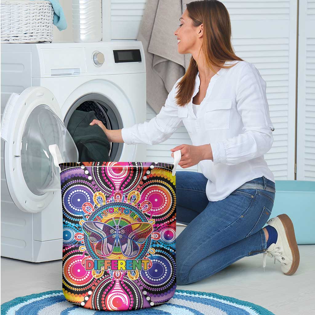 Australia Indigenous Autism Awareness Laundry Basket Its Okay To Be Different