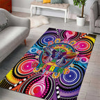 Australia Indigenous Autism Awareness Area Rug Its Okay To Be Different