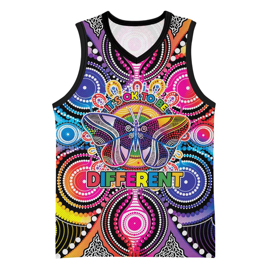 Australia Indigenous Autism Awareness Basketball Jersey Its Okay To Be Different