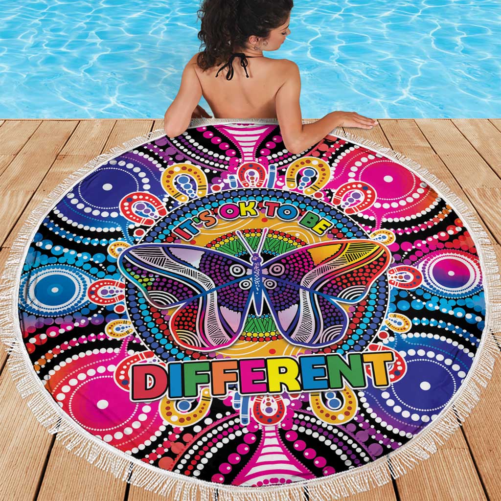 Australia Indigenous Autism Awareness Beach Blanket Its Okay To Be Different