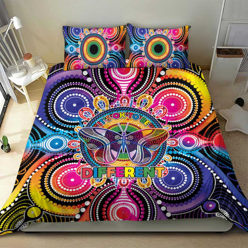 Australia Indigenous Autism Awareness Bedding Set Its Okay To Be Different
