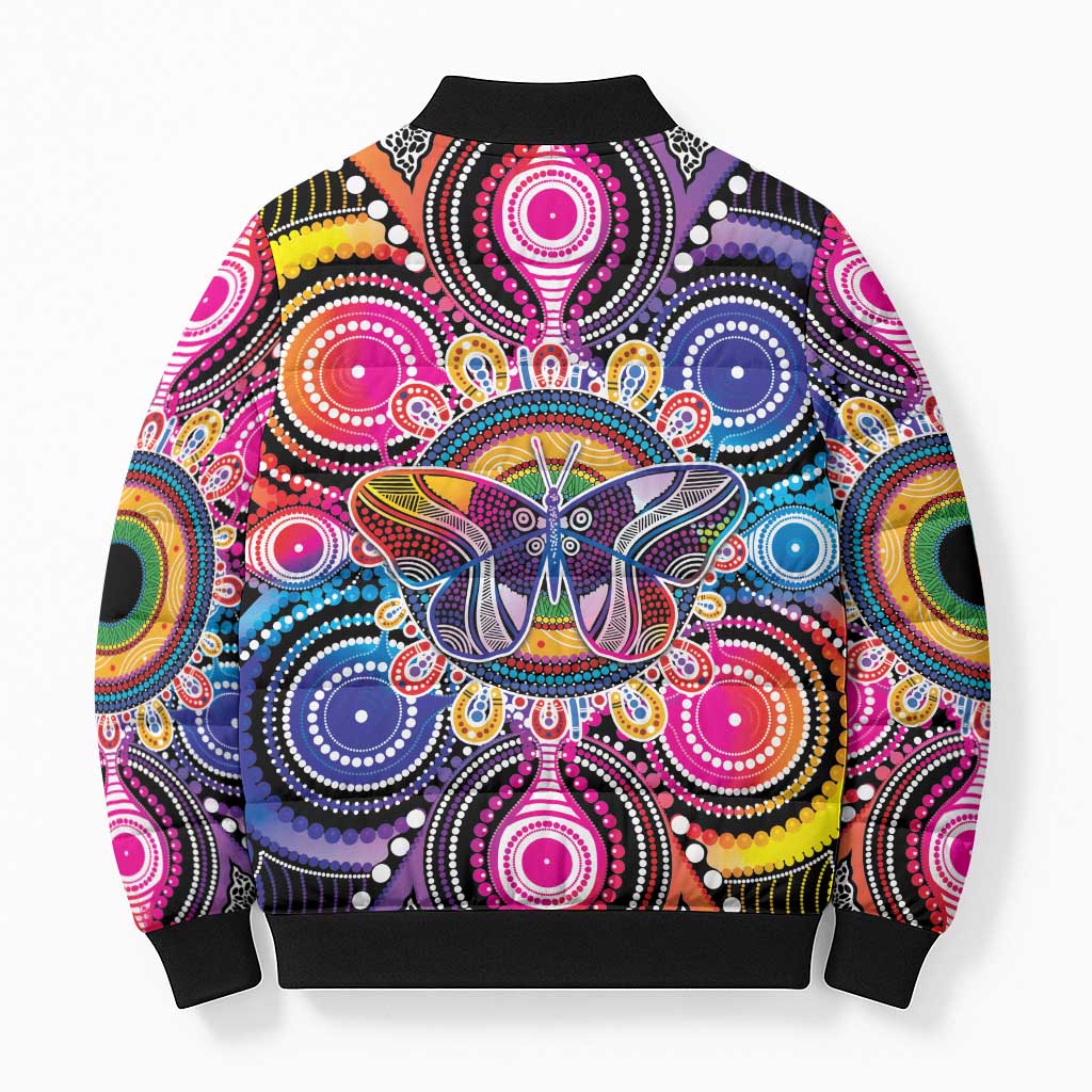 Australia Indigenous Autism Awareness Bomber Puffer Jacket Its Okay To Be Different