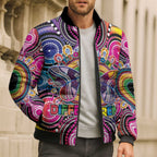 Australia Indigenous Autism Awareness Bomber Puffer Jacket Its Okay To Be Different