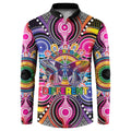 Australia Indigenous Autism Awareness Button Sweatshirt Its Okay To Be Different