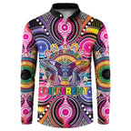 Australia Indigenous Autism Awareness Button Sweatshirt Its Okay To Be Different