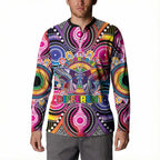 Australia Indigenous Autism Awareness Button Sweatshirt Its Okay To Be Different