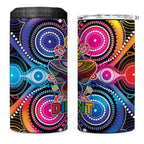 Australia Indigenous Autism Awareness 4 in 1 Can Cooler Tumbler Its Okay To Be Different