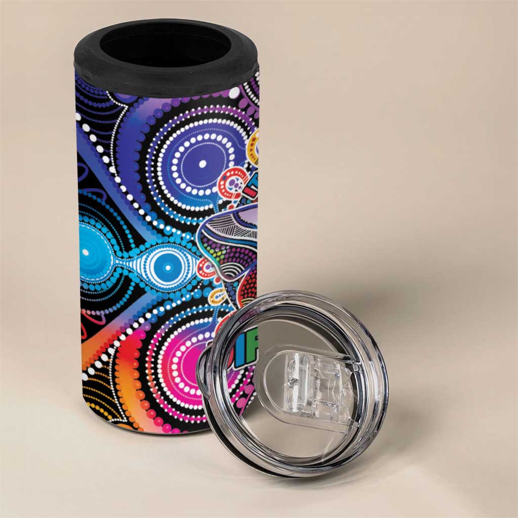 Australia Indigenous Autism Awareness 4 in 1 Can Cooler Tumbler Its Okay To Be Different