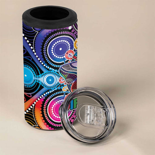 Australia Indigenous Autism Awareness 4 in 1 Can Cooler Tumbler Its Okay To Be Different