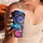 Australia Indigenous Autism Awareness 4 in 1 Can Cooler Tumbler Its Okay To Be Different
