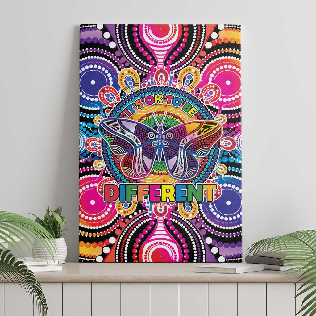 Australia Indigenous Autism Awareness Canvas Wall Art Its Okay To Be Different