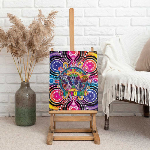 Australia Indigenous Autism Awareness Canvas Wall Art Its Okay To Be Different