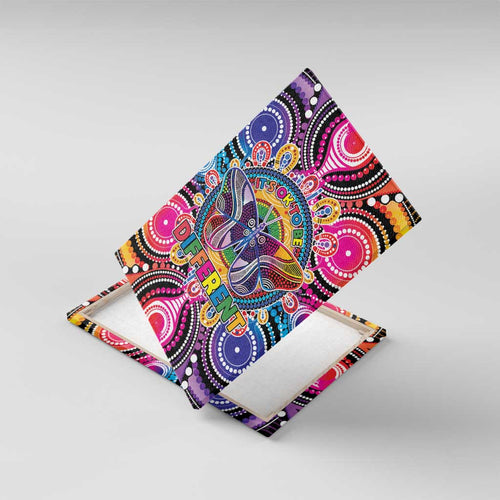 Australia Indigenous Autism Awareness Canvas Wall Art Its Okay To Be Different