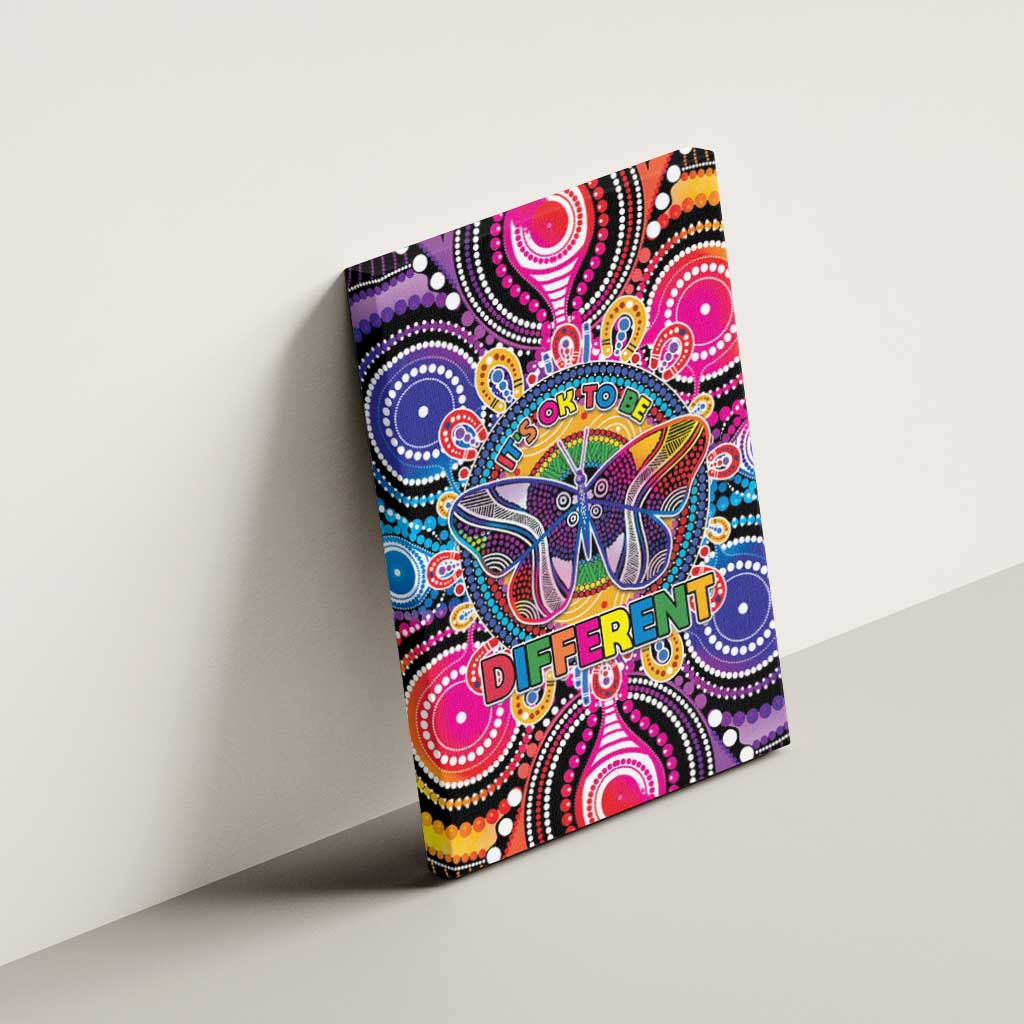 Australia Indigenous Autism Awareness Canvas Wall Art Its Okay To Be Different