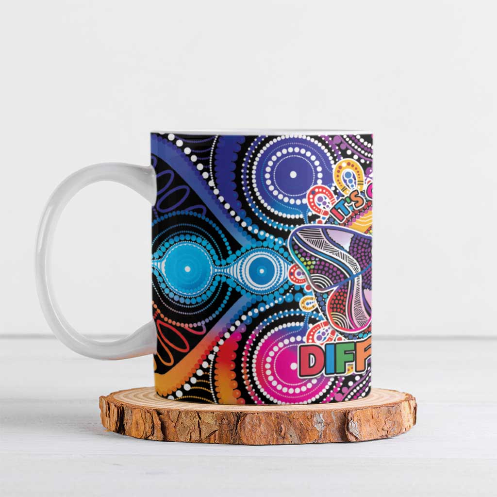 Australia Indigenous Autism Awareness Ceramic Mug Its Okay To Be Different