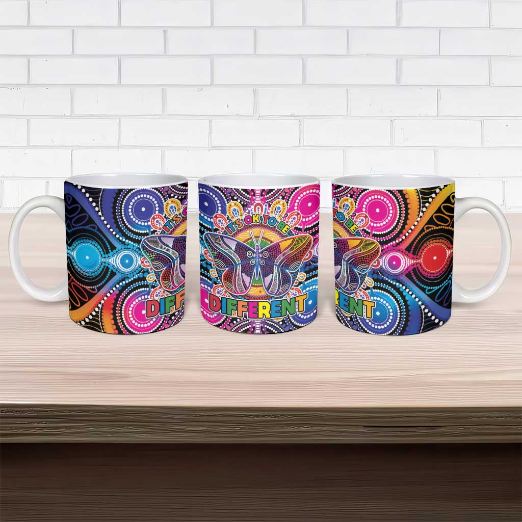 Australia Indigenous Autism Awareness Ceramic Mug Its Okay To Be Different
