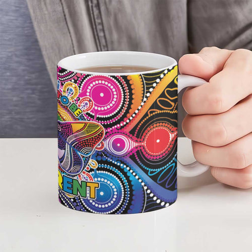 Australia Indigenous Autism Awareness Ceramic Mug Its Okay To Be Different