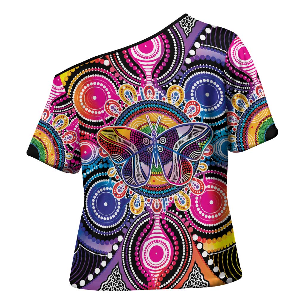 Australia Indigenous Autism Awareness Cross Shoulder Shirt Its Okay To Be Different